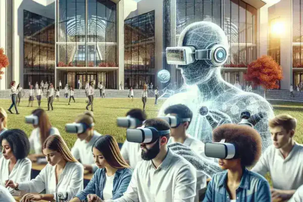 "Visión de la nueva plataforma de realidad virtual para psicología desarrollada por la Universidad de Granada, mostrando una interfaz interactiva y estudiantes utilizando tecnología VR para estudios psicológicos."